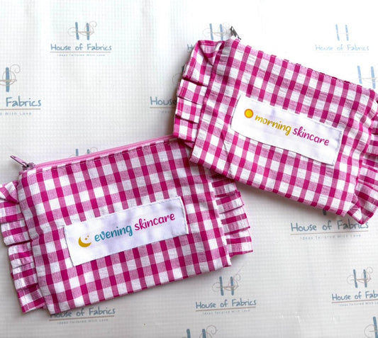 The twin Gingham pouches